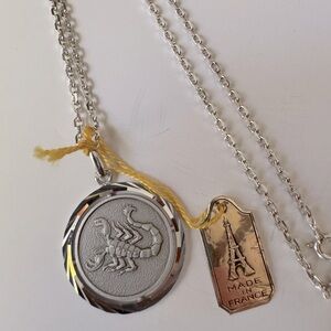 Scorpio Zodiac Silver Pendant Necklace